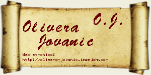 Olivera Jovanić vizit kartica